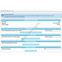 Reset Members Accounts To Zero